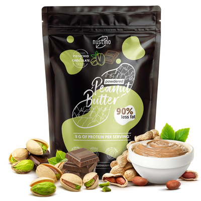 Nustino – Arašídové máslo v prášku – Pistachio & Chocolate (bez přidaného cukru) 400 g