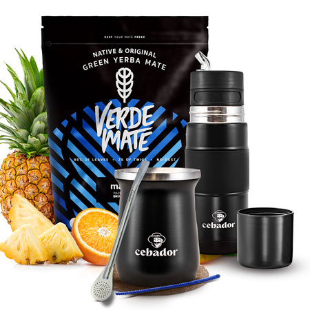 Sada Yerba Maté Verde Mate Mas IQ 500g 0,5kg Yerbomos + TermoMate + Bombilla