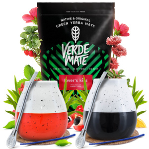 Sada Yerba Maté pro Pár Verde Mate 400g 0,4kg 2x Kalabása + 2x Bombilla