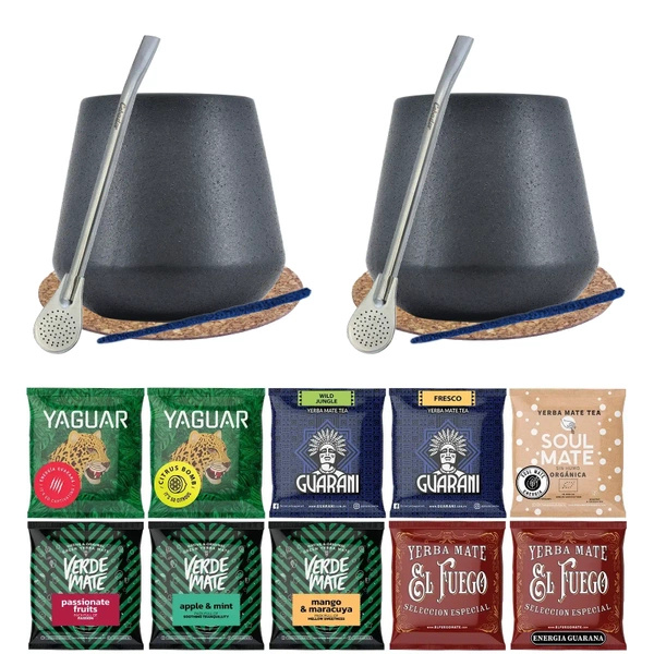 Sada Yerba Maté 10x50g 2x Kalabása + 2x Bombilla