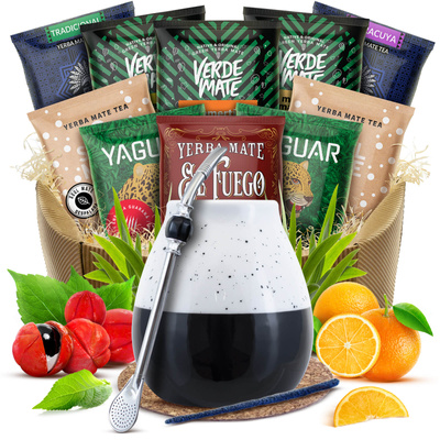 Dárková sada Yerba Mate Kalabása Bombilla 10x50g