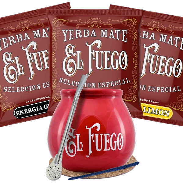 Startovací sada Yerba Mate El Fuego Calabash Bombilla