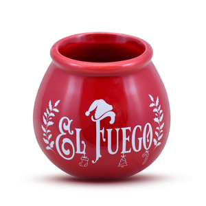 Keramická kalabasa s logem El Fuego - Christmas Edition (červená) 300 ml