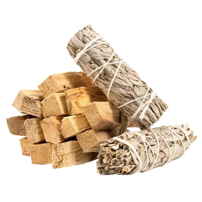 2 x rolička bílé šalvěje + sada Palo santo 200g