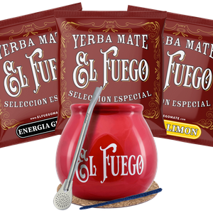 Startovací sada Yerba Mate El Fuego Calabash Bombilla