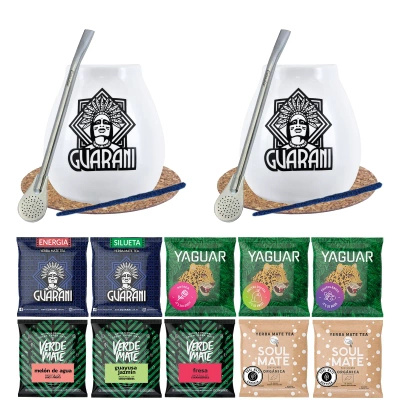 Obrovský Set pro dva Yerba Mate Mix 10 x 50 g