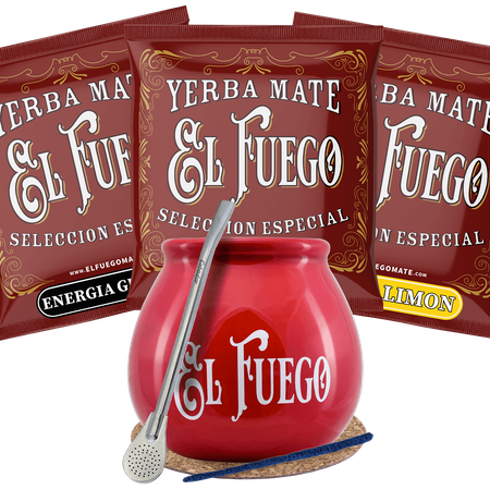 Startovací sada Yerba Mate El Fuego Calabash Bombilla