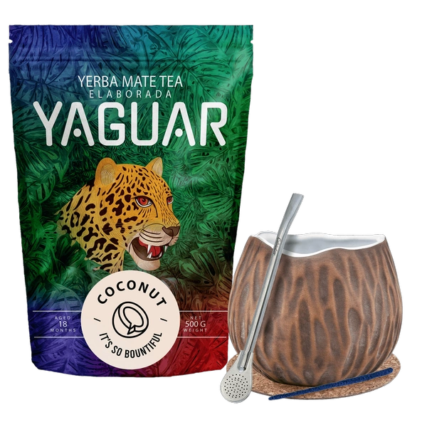 Yerba Mate Yaguar Coconut Starter Set 500g