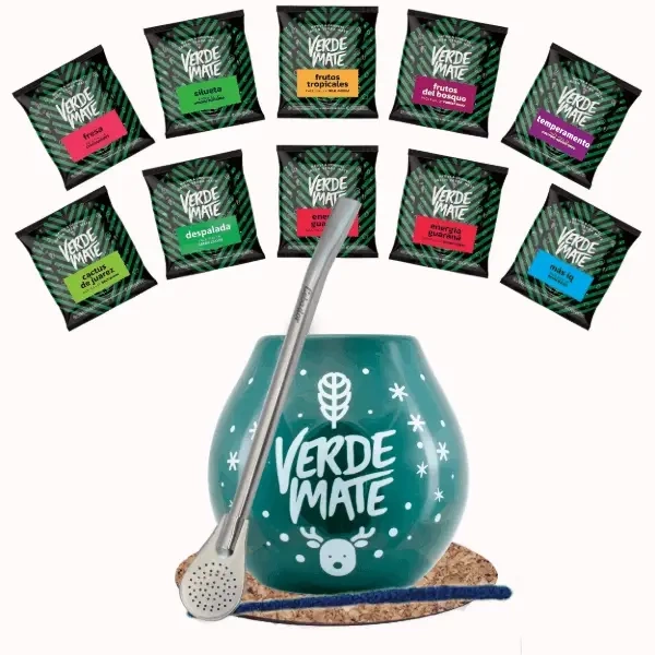 Sada Yerba Mate Green 500g Kalabása Bombilla 10x50g